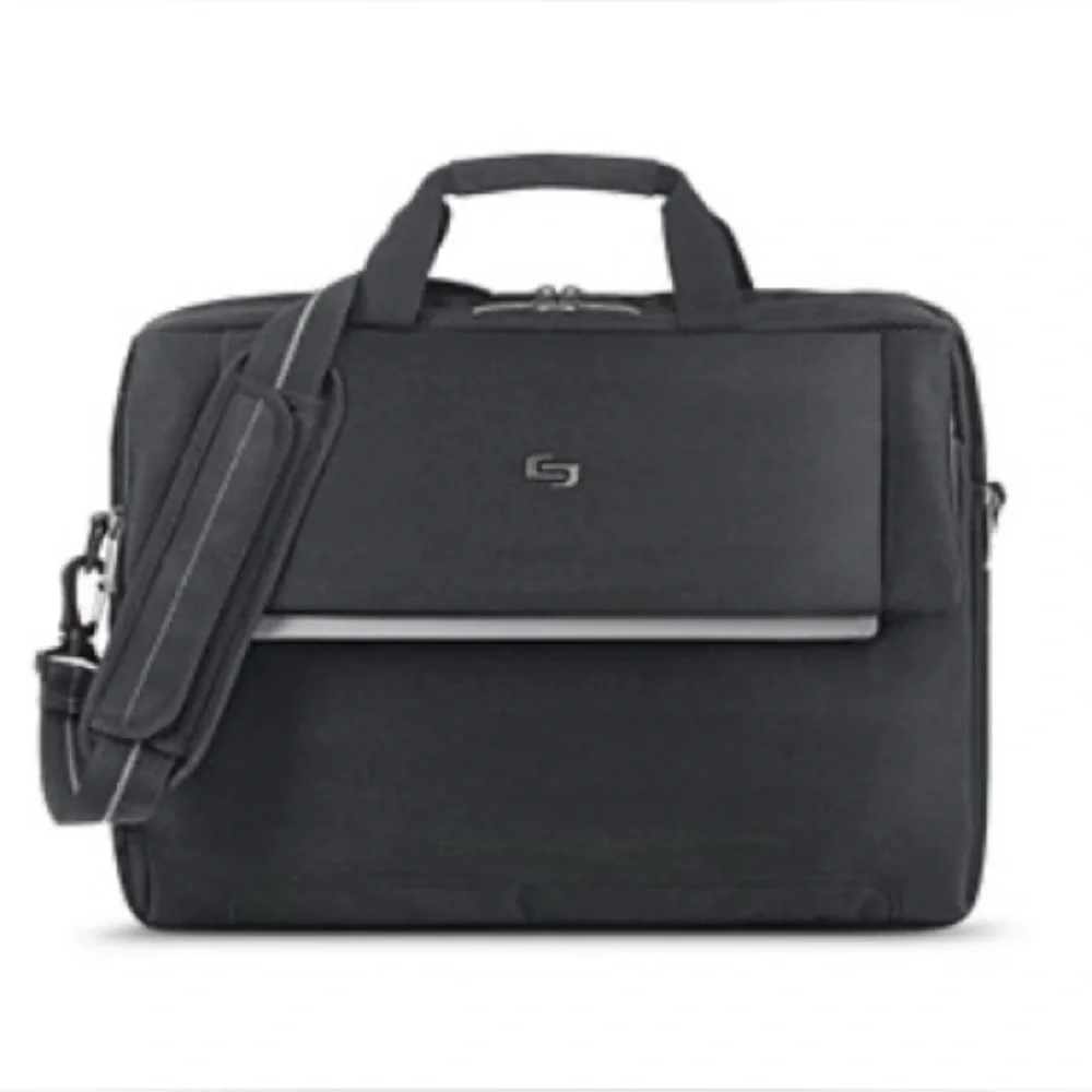 Solo black briefcase messenger/laptop‎ bag in great condition
